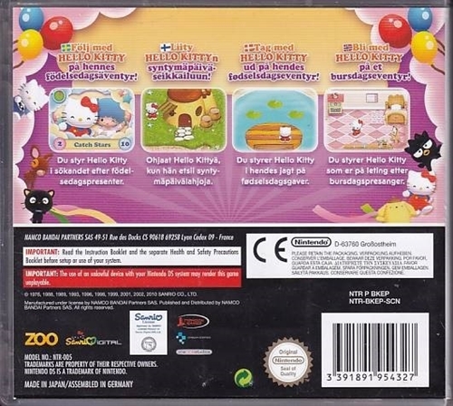 Hello Kitty Birthday Adventures - Dansk - Nintendo DS (A Grade) (Genbrug)